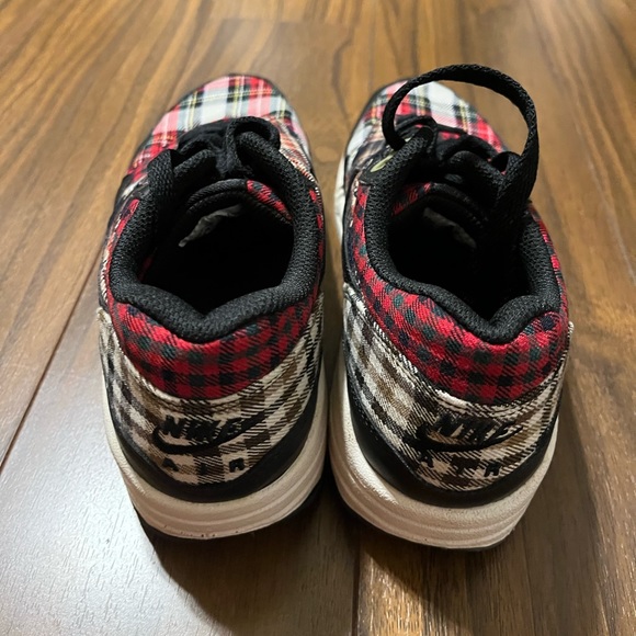 NIKE AIR MAX 1 PLAID RED TARTAN 5.5W / 4M - Picture 3 of 4